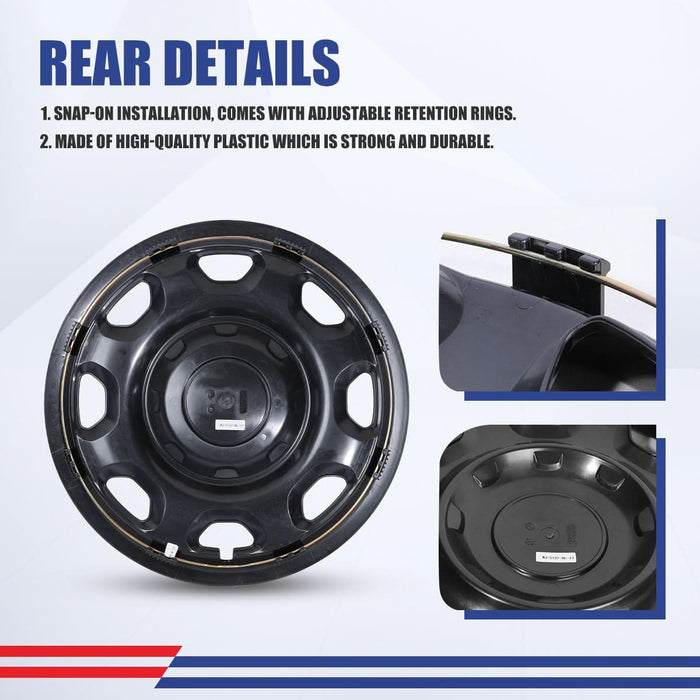 WOLFSTORM 4-Pack 17 Inch Wheel Rim Cover Hubcaps for 2010-2026 Ford F-150
