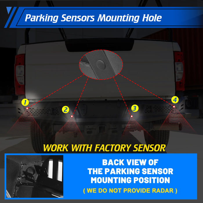 WOLFSTORM Rear Bumper for 2017-2026 Ford F250/F350, a set of 4 Inch LED Lights