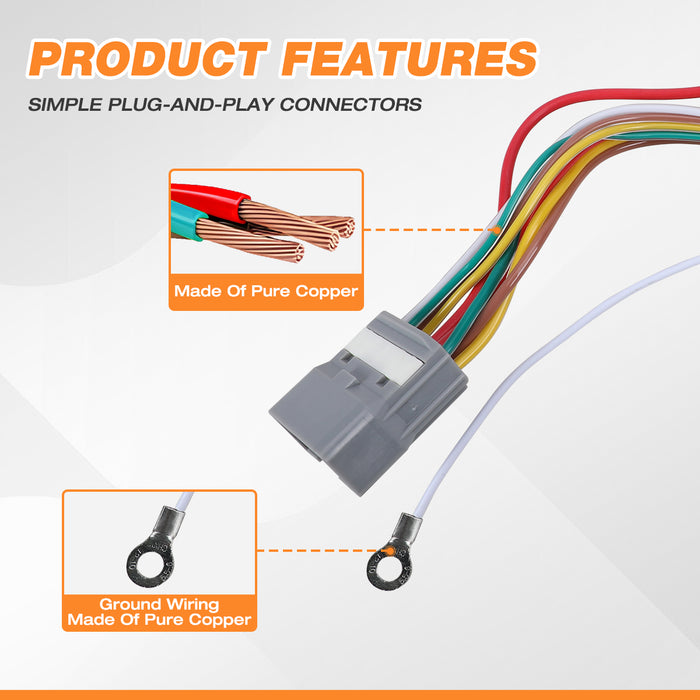 4-Pin Trailer Wiring Harness, Fits for 2008-2019 Toyota Highlander From Wolfstorm