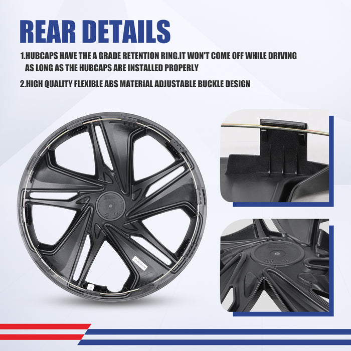 WOLFSTORM 16 Inch Hubcaps Wheel Cover for 2016-2025 Honda Civic SEDAN