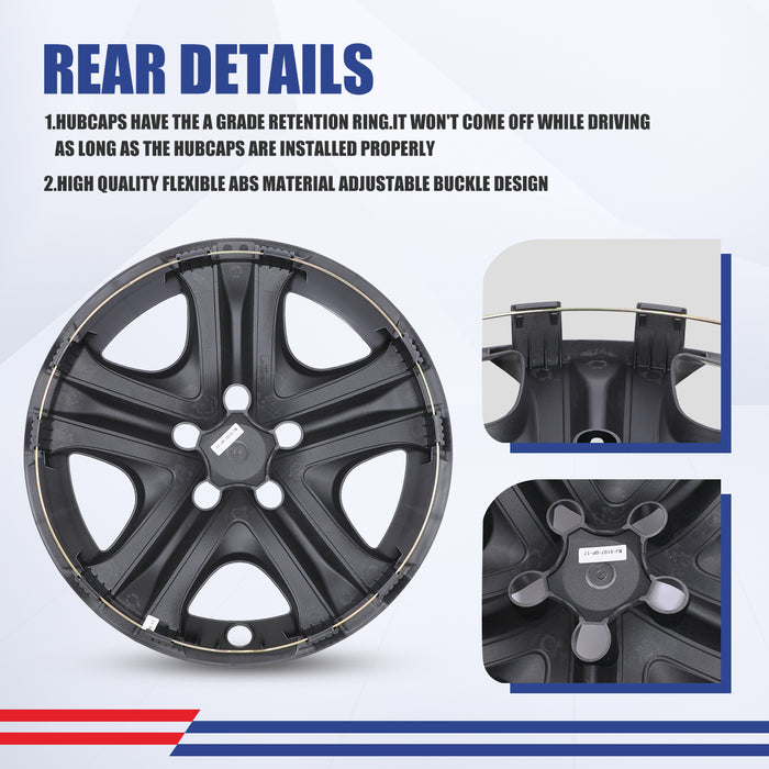 WOLFSTORM 4-pack 17 Inch Wheel Rim Cover Hubcaps for 2013-2018 TOYOTA RAV4