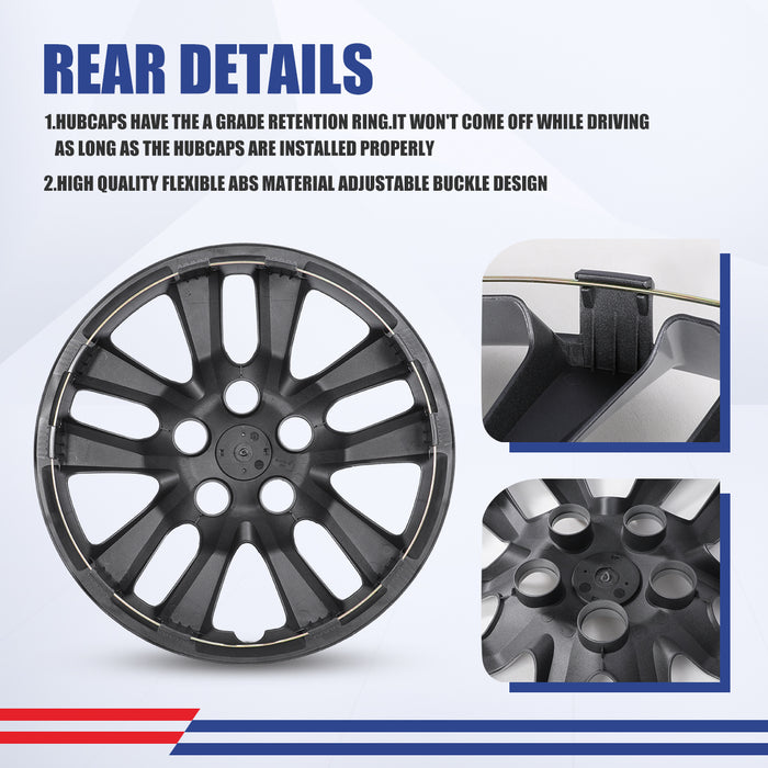 WOLFSTORM 4-Pack 16 Inch Wheel Rim Cover Hubcaps for 2013-2018 Nissan Altima Sedan