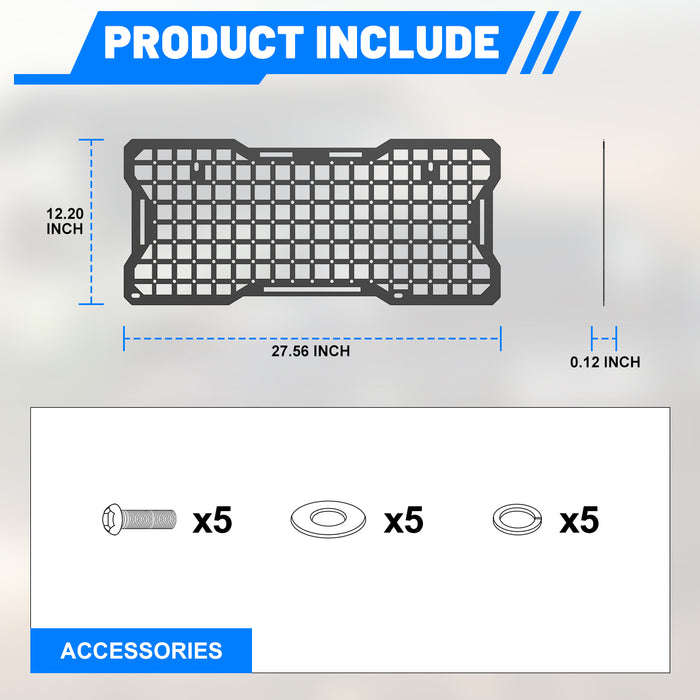 WOLFSTORM Tailgate Molle Panel for The 2018-2026 Jeep Wrangler JL