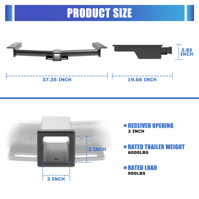 Wolfstorm Trailer Hitch For 2015-2025 Ford Transit-150/250/350 & 2022-2024 Ford E-transit
