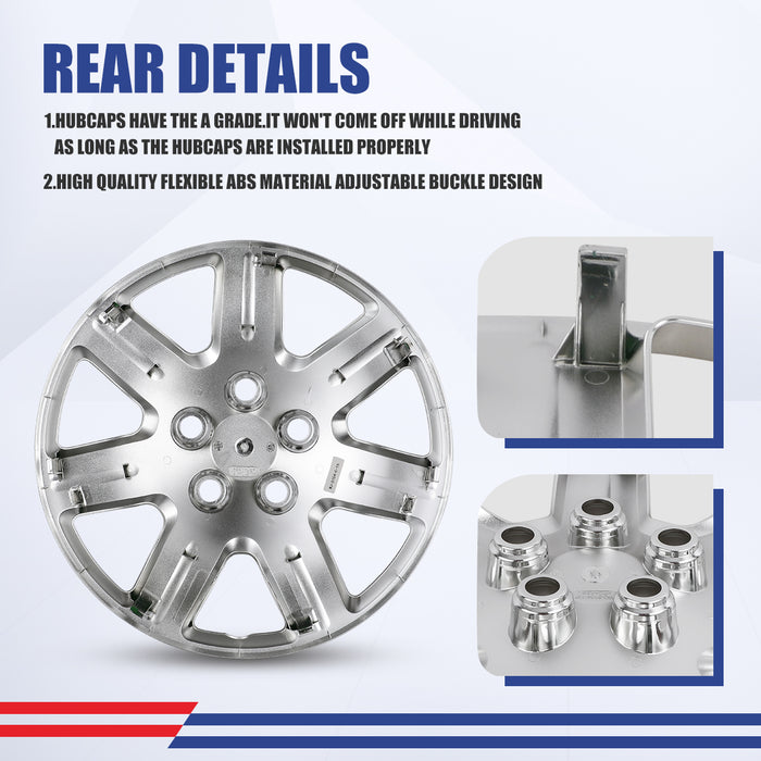 WOLFSTORM 4-Pack 16 Inch Wheel Rim Cover Hubcaps for 2006-2011 Honda Civic