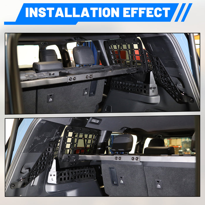 WOLFSTORM Modular Storage System for 2024-2025 Toyota Land Cruiser | Rear Window Flank Panel, Storage Pockets & Cargo Basket Bundle