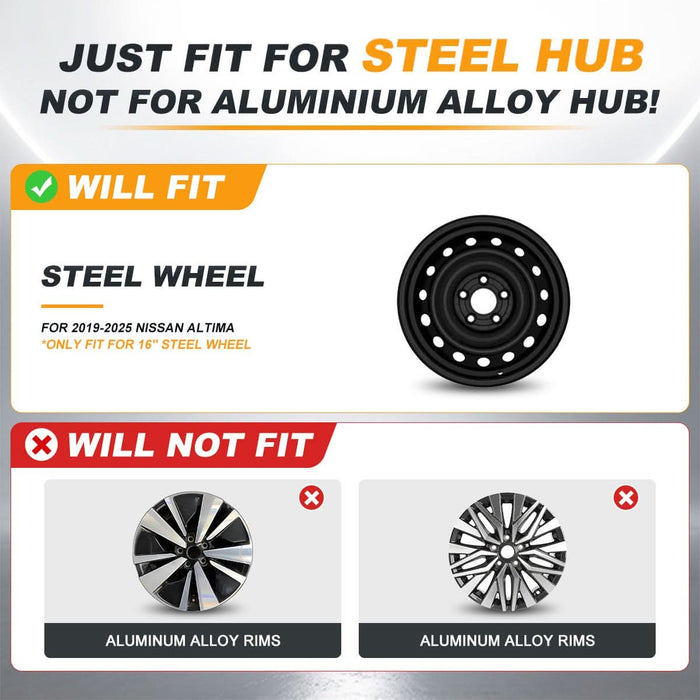 WOLFSTORM 16 Inch Hubcaps Wheel Cover Fit for 2019-2025 Nissan Altima