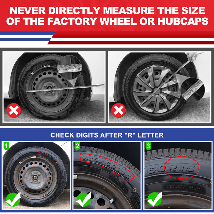 WOLFSTORM 4-pack 17 Inch Wheel Rim Cover Hubcaps for 2013-2018 TOYOTA RAV4