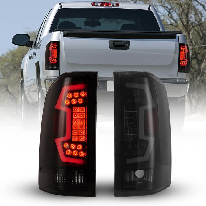WOLFSTORM Luces traseras LED para Chevy Silverado 1500 2007-2013 y GMC Sierra 2007-2014, luces traseras Chevy Silverado 2500HD/3500HD 07-14