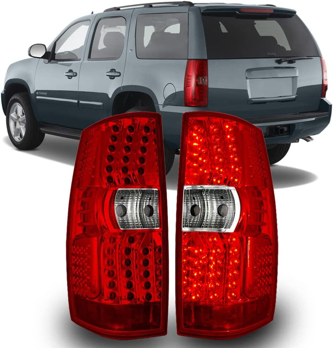 WOLFSTORM LED Tail Light Assembly Compatible with 2007-2014 Chevy Suburban/Tahoe