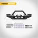 Front Bumper with Winch Installation Place and D-Ring Shackles for Jeep Wrangler JL/JLU and Gladiator JT - WOLFSTORM 