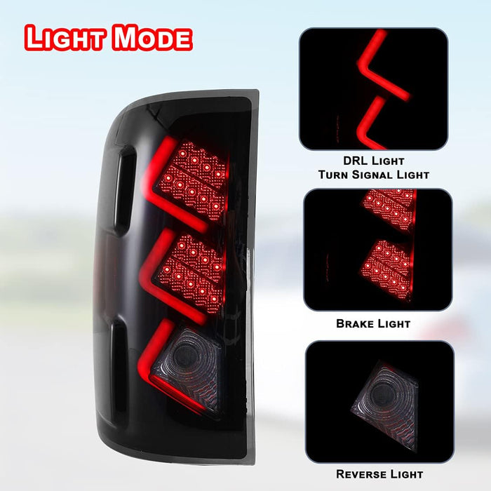 WOLFSTORM LED Tail Lights Assembly for 2014 2015 GMC Sierra 1500 - WOLFSTORM