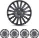 WOLFSTORM 14 Inch Automotive Hubcap Set of 4 Lacquer Wheel Tire Covers - WOLFSTORM