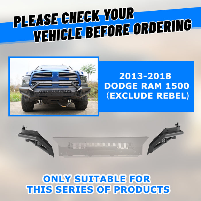 WOLFSTORM Pare-chocs avant pour camionnette tout-terrain Dodge RAM 1500 2013-2024