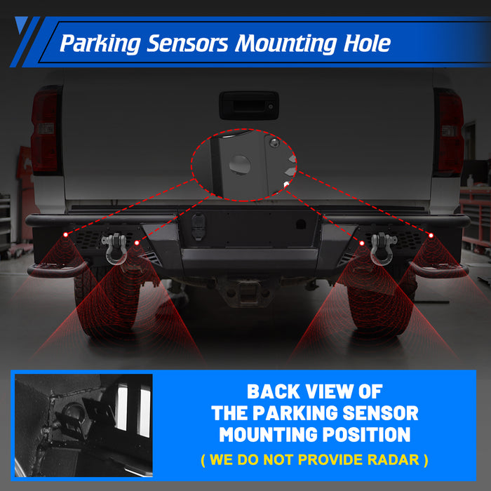 WOLFSTORM Rear Bumper for 2015-2019 Chevy Silverado 2500/3500/2500 HD/3500 HD & 2015-2019 GMC Sierra 2500/3500/2500 HD/3500 HD