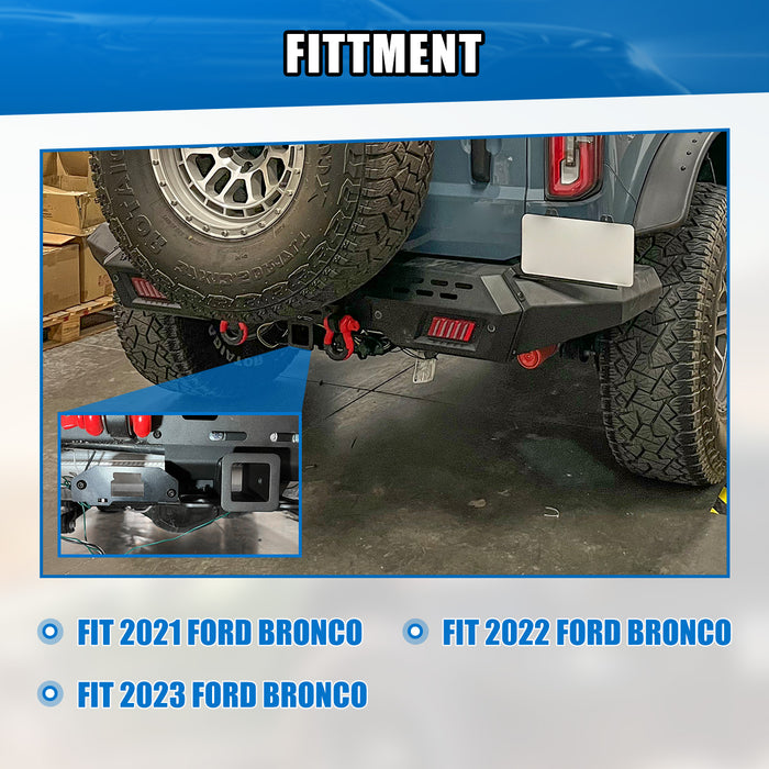 WOLFSTORM 2021-2025 Ford Bronco Towing Hitch Receivers 2 Inch with Cover Kit