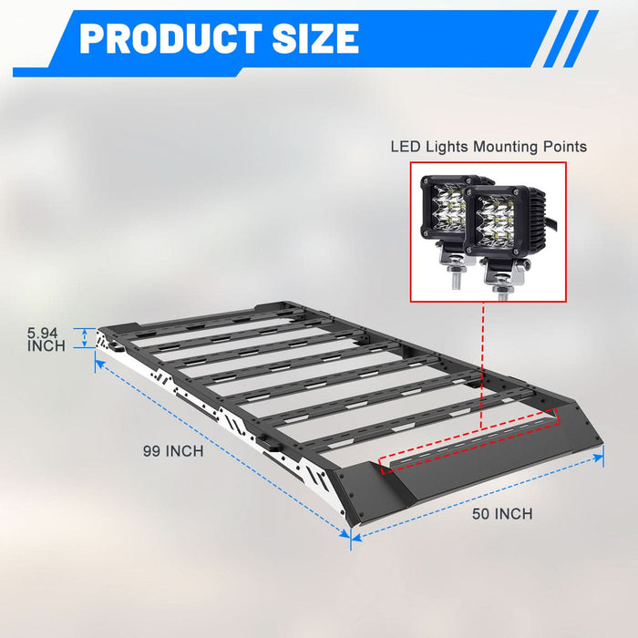Wolfstorm Roof Rack Cargo Storage Compatible with 2024-2026 TOYOTA LAND CRUISER PRADO LC250