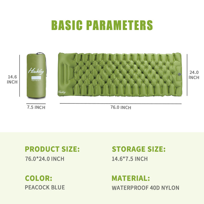 HAWKLEY Camping Sleeping Pad with Pillow