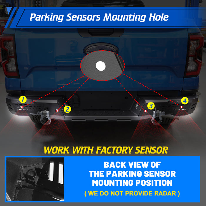 WOLFSTORM Rear Bumper for 2024-2026 Ford Ranger