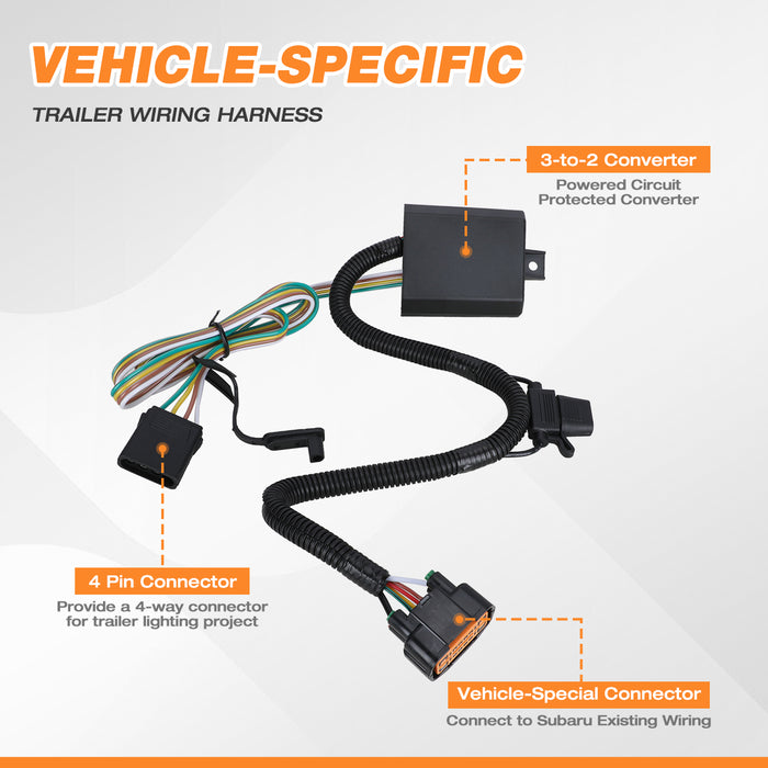 4-Pin Trailer Wiring Harness, Fits for KIA & Hyundai From Wolfstorm