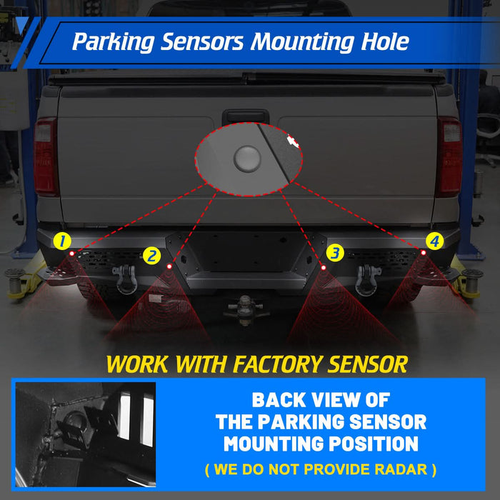 WOLFSTORM Rear Bumper for 1999-2016 FORD F-250/F-350
