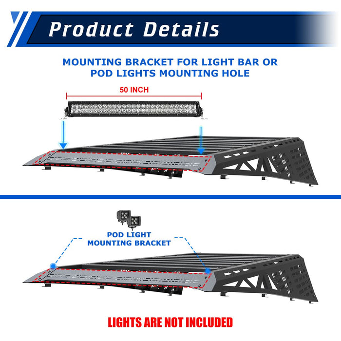 Cbe Rack Light Current Heavy Duty Rack Roll Bar Fit for 2024-2026 Tesla Cybertruck From WOLFS ...