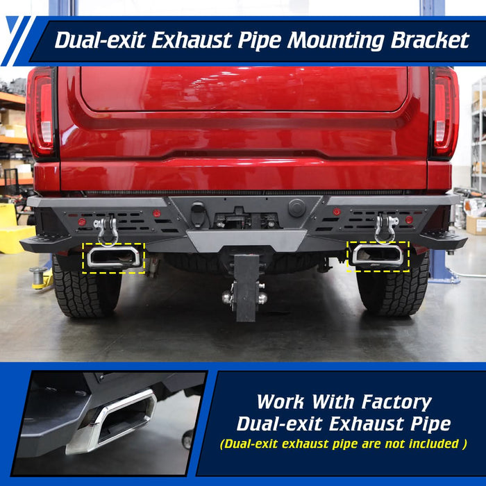 WOLFSTORM Rear Bumper for 2019-2025 GMC sierra 1500 & 2019-2025 Chevrolet Silverado 1500
