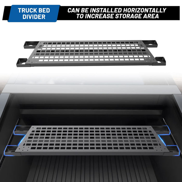 Wolfstorm Interior Storage Rear Trunk Cargo Rack Basket Tray Interior Storage Luggage Carrier for 2024-2025 Tesla Cybertruck