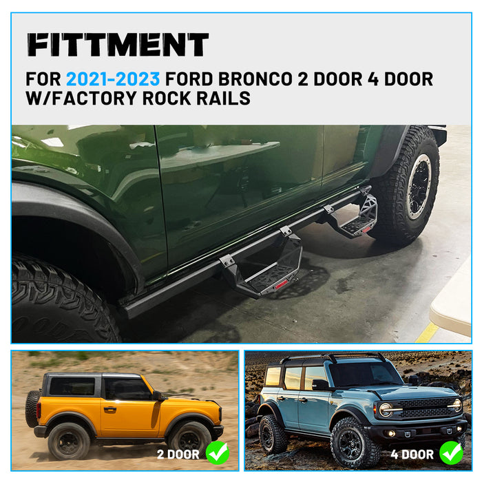 Escalones laterales WOLFSTORM para Ford Bronco 2021-2023
