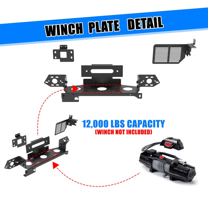 Wolfstorm Winch Plate Assembly Fits for 2024-2025 Ford Ranger