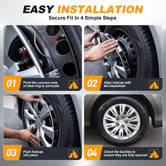 WOLFSTORM 4-Pack 16 Inch Wheel Rim Cover Hubcaps for 2012-2014 TOYOTA CAMRY