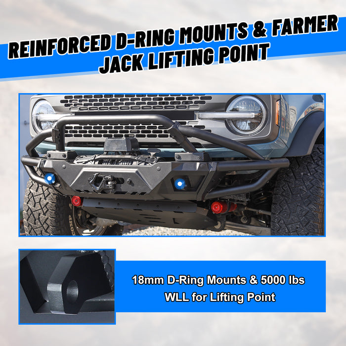 WOLFSTORM Front Bumper for Ford Bronco 2021 - 2026(Not for Bronco Sport) Offroad Bumper