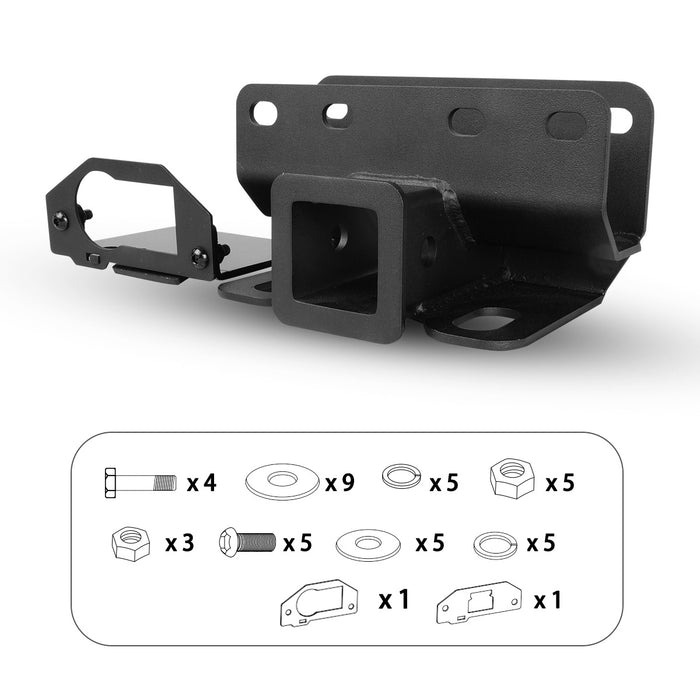 WOLFSTORM 2021-2025 Ford Bronco Towing Hitch Receivers 2 Inch with Cover Kit