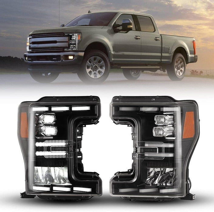 WOLFSTORM Headlight Assembly for 2017-2019 Ford F-250/F-350/F-450/F-550 Super Duty - WOLFSTORM