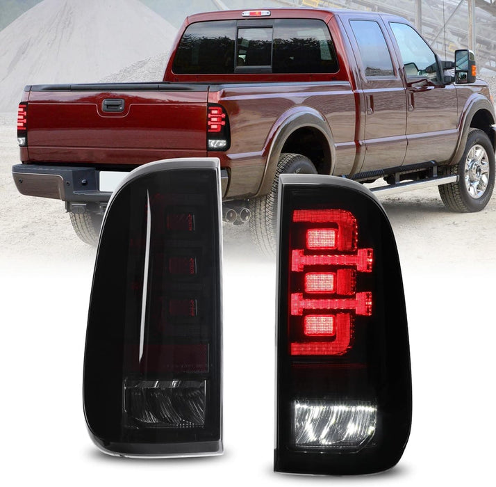 WOLFSTORM Full LED Tail Lights for 2008-2016 Ford F-250/F-350/F-450 Super Duty - WOLFSTORM