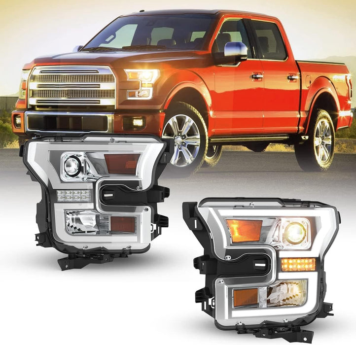 WOLFSTORM LED Headlight Assembly for 2015-2017 Ford F-150 & 2017-2020 Ford F-150 Raptor Model - WOLFSTORM