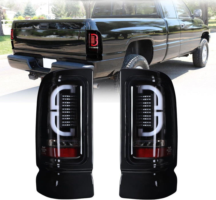 WOLFSTORM Conjunto de luz trasera LED para Dodge Ram 1500/1994-2002 Dodge Ram 2500 3500/1995-2002 Dodge Ram 4000 Pickup