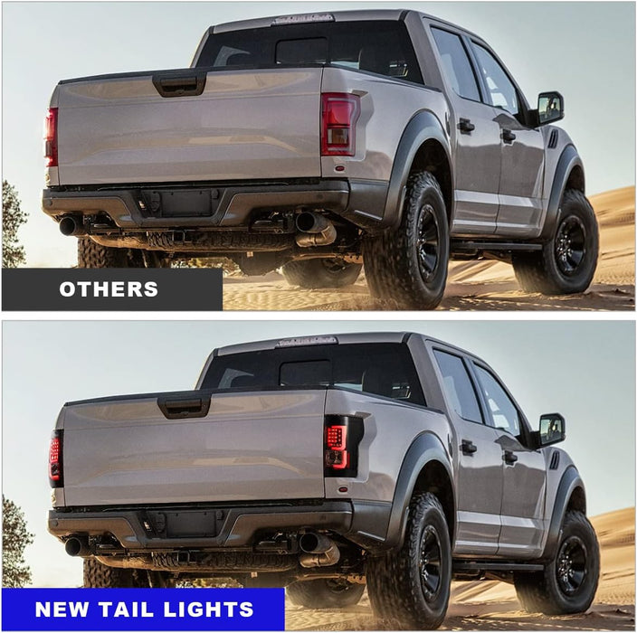 WOLFSTORM LED Tail Lights Assembly for 2015 2016 2017 Ford F-150 with Factory Halogen Model - WOLFSTORM