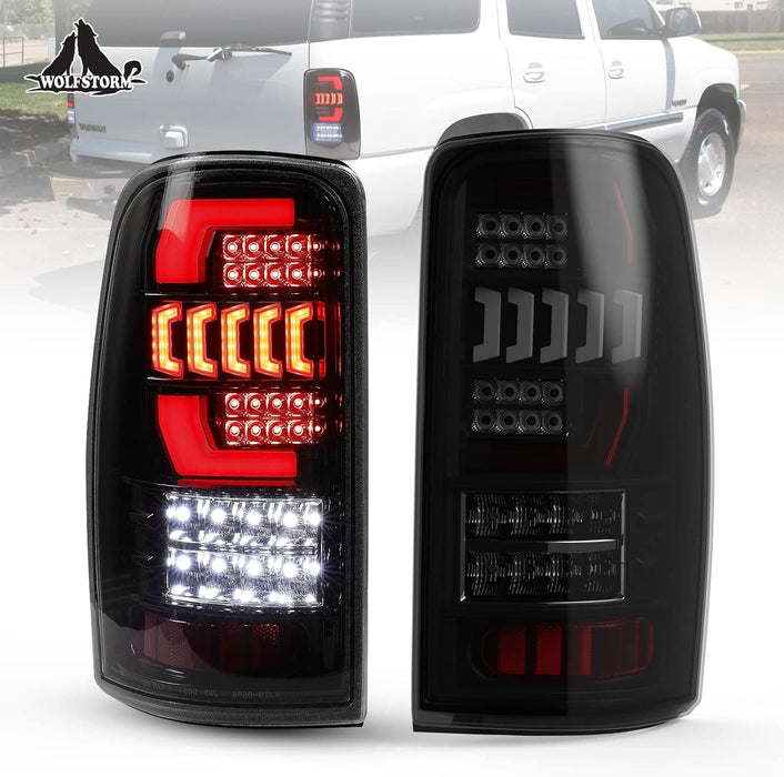 WOLFSTORM LED Tail Lights Compatible for 2000-2006 Chevy Suburban and Chevy Tahoe, 2000-2006 GMC Yukon - WOLFSTORM 