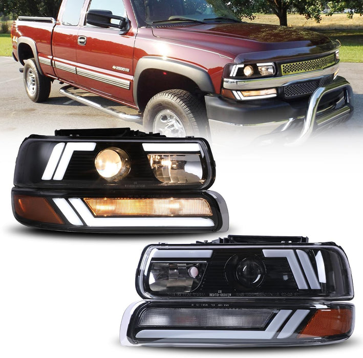 WOLFSTORM LED Headlights Assembly for Chevy Silverado, Tahoe and Suburban - WOLFSTORM
