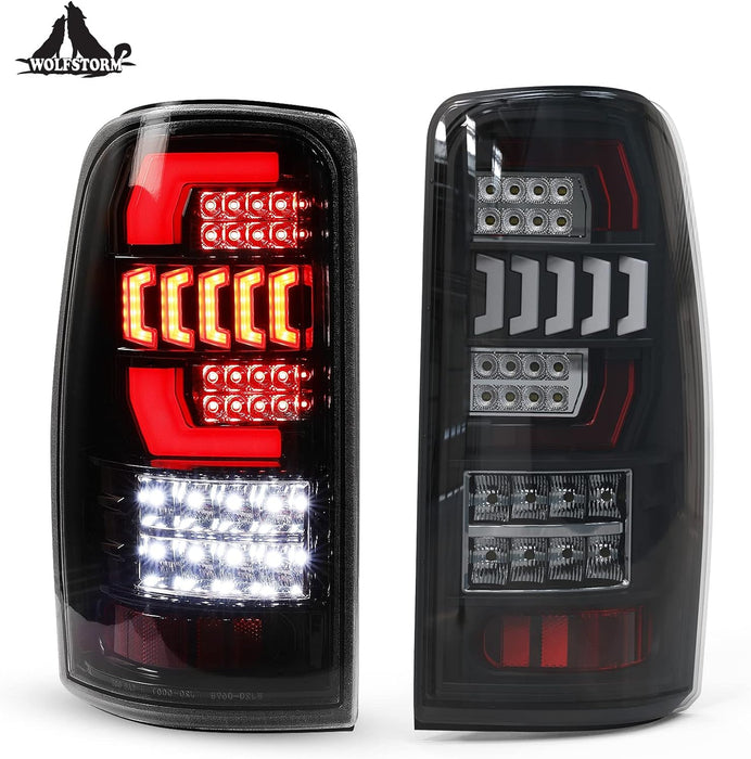 WOLFSTORM LED Tail Lights Compatible for 2000-2006 Chevy Suburban and Chevy Tahoe, 2000-2006 GMC Yukon - WOLFSTORM 