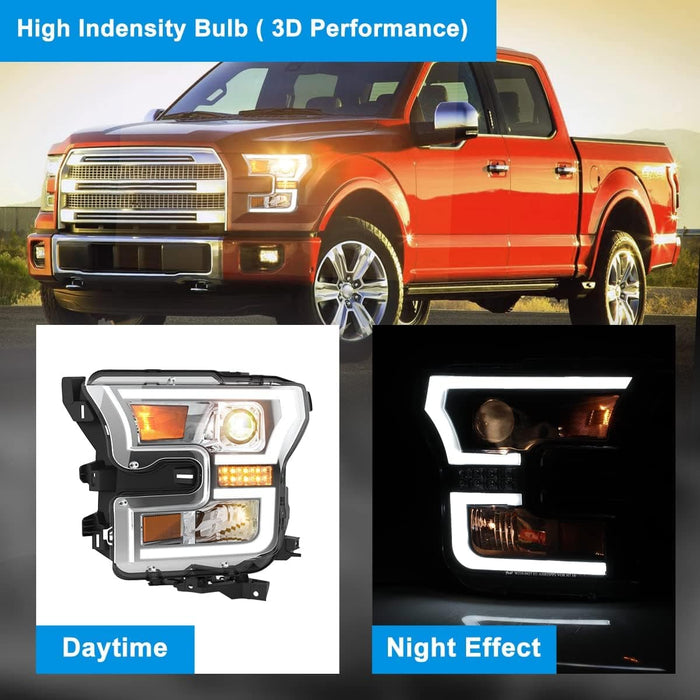 WOLFSTORM LED Headlight Assembly for 2015-2017 Ford F-150 & 2017-2020 Ford F-150 Raptor Model - WOLFSTORM