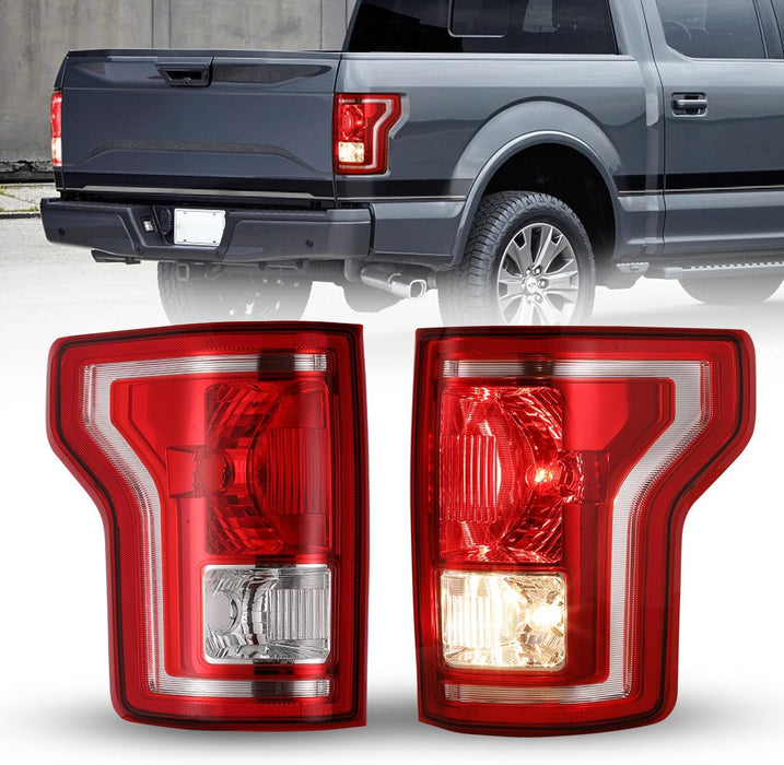 WOLFSTORM Tail Light Fit For 2015-2017 Ford F-150 (Factory Halogen Type)