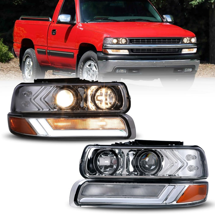 WOLFSTORM LED Headlights Assembly For Chevy Silverado/Tahoe/Suburban - WOLFSTORM