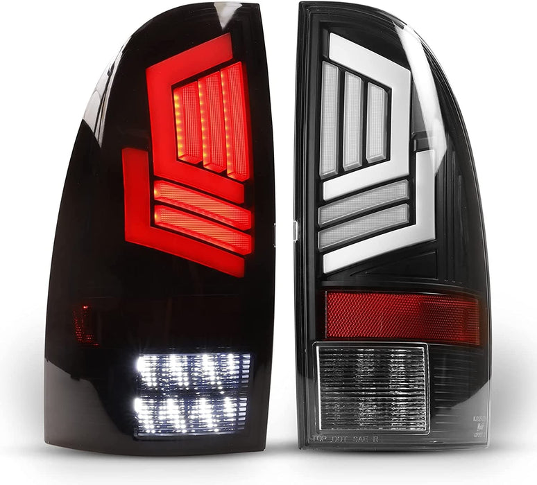 WOLFSTORM LED Tail Light Fit for 2005-2015 Toyota Tacoma, Sequential Turn Signal Light and DRL