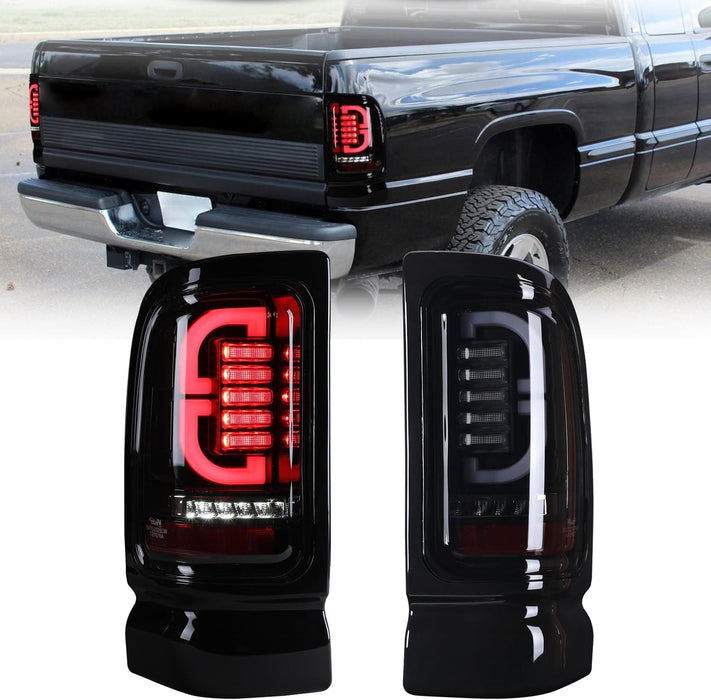 WOLFSTORM Conjunto de luz trasera LED para Dodge Ram 1500/1994-2002 Dodge Ram 2500 3500/1995-2002 Dodge Ram 4000 Pickup