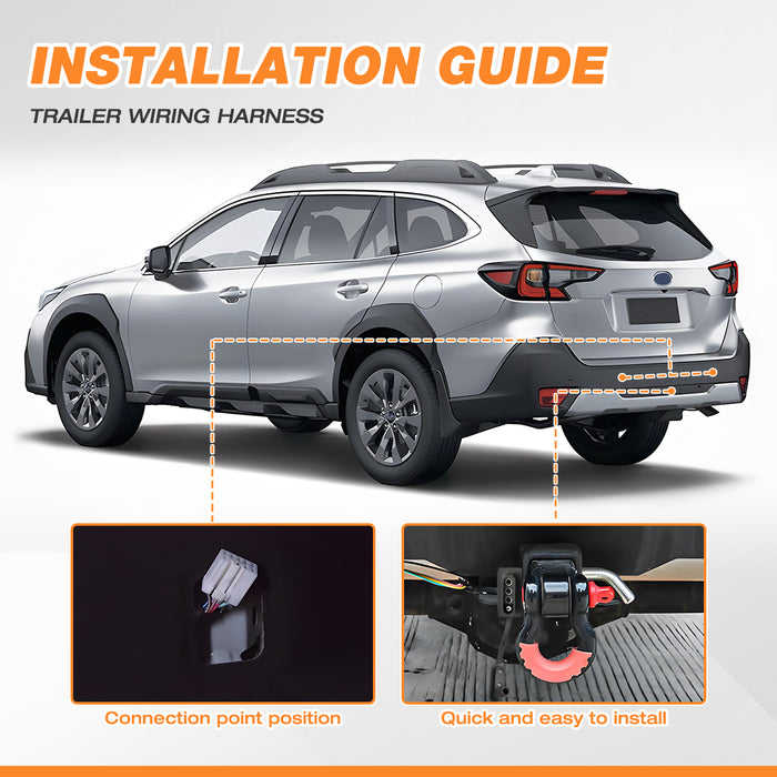 4-Pin Trailer Wiring Harness, Fits for Subaru From Wolfstorm