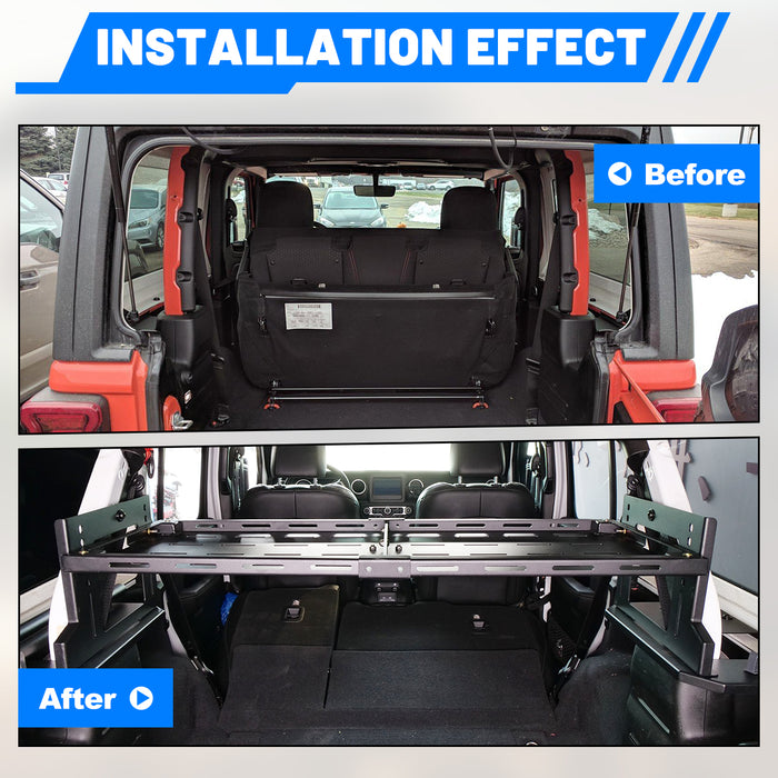 WOLFSTORM Cargo Rack Basket for 2018-2026 Jeep Wrangler JL 4-Door