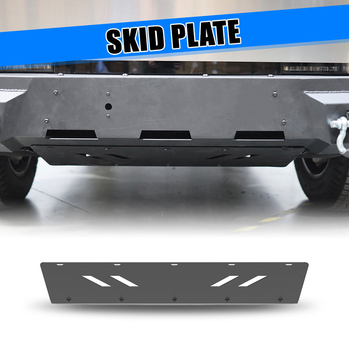 Front Bumper Assembly Fits for 2024 - 2026 Tesla Cybertruck, A Set of 2 D-Rings Included, Optional Side Wings, Skid Plate