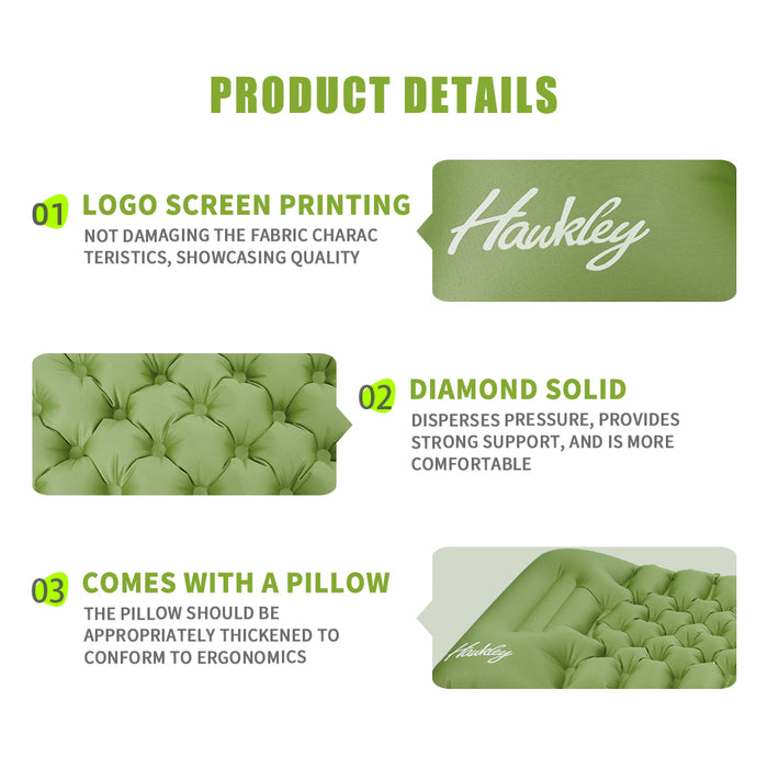 HAWKLEY Camping Sleeping Pad with Pillow